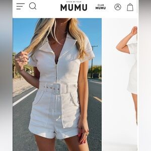 Show Me Your MuMu Outlaw White Belted Romper